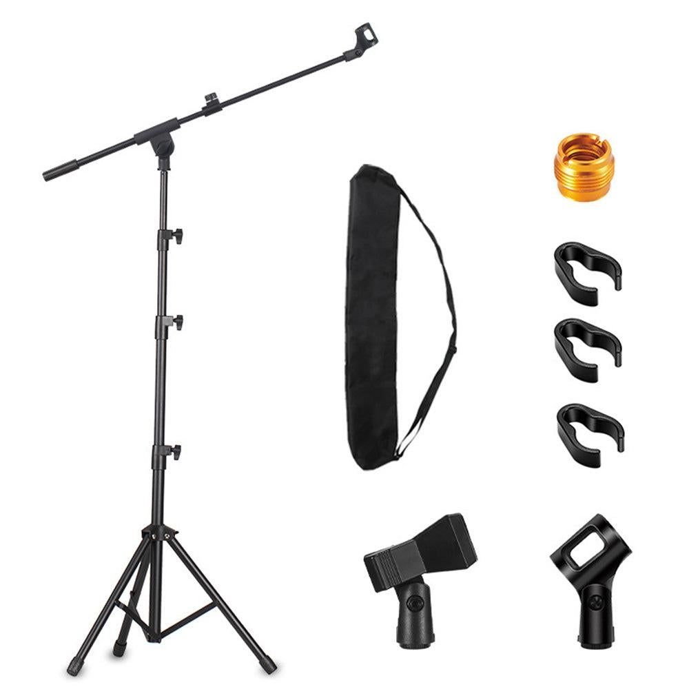 Universal Metal Mic Stand with Adjustable Height and Mic Clips V1263-JX-6989