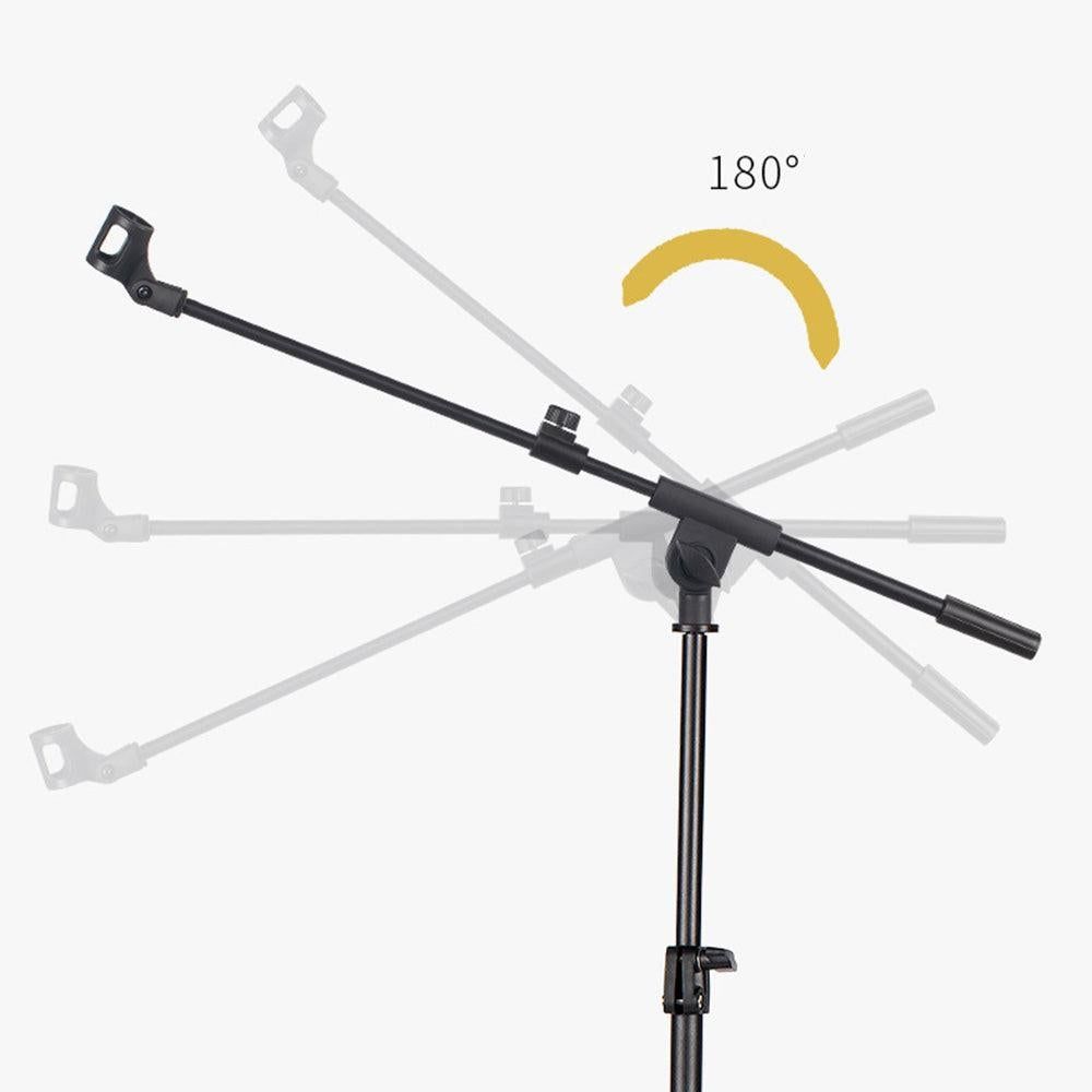 Universal Metal Mic Stand with Adjustable Height and Mic Clips V1263-JX-6989