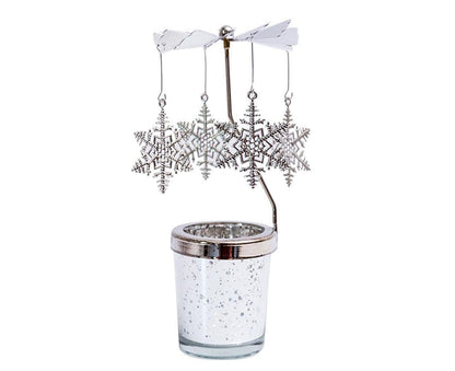 Rotating Carousel Tea Light Hanging Deer Candle Holder Candlestick Room Decor-Snowflake * V1263-JX-699