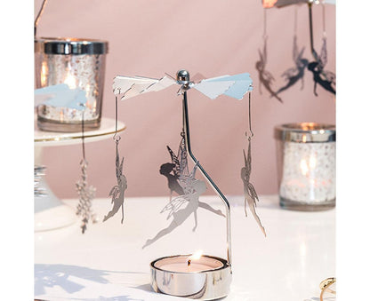 Rotating Carousel Tea Light Hanging Deer Candle Holder Candlestick Room Decor-Snowflake * V1263-JX-699