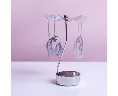 Rotating Carousel Tea Light Hanging Deer Candle Holder Candlestick Room Decor-Snowflake * V1263-JX-699