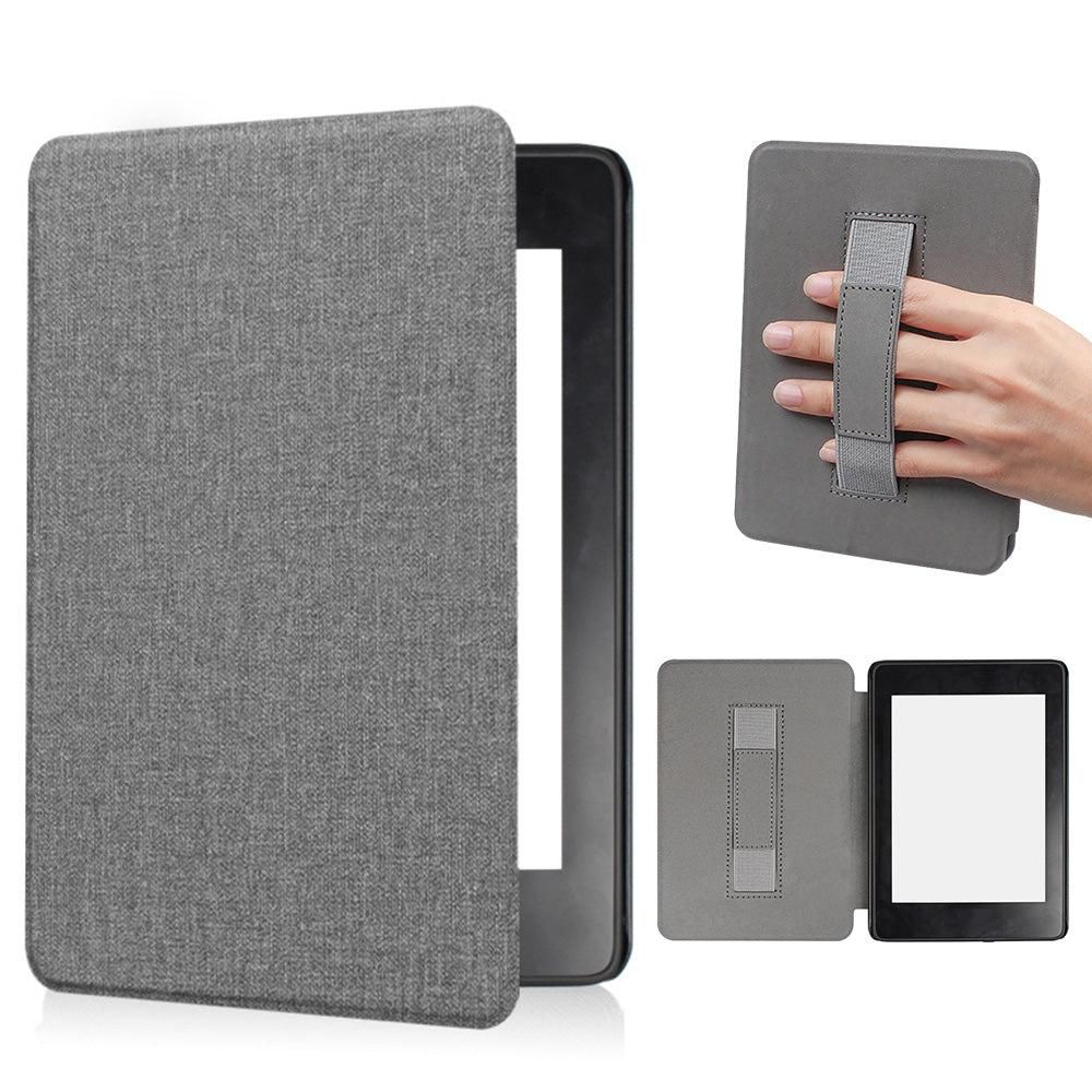 PU Leather Smart Cover Case with Auto Sleep and Wake for Kindle Paperwhite 12th 7-Inch - Grey V1263-JX-6991