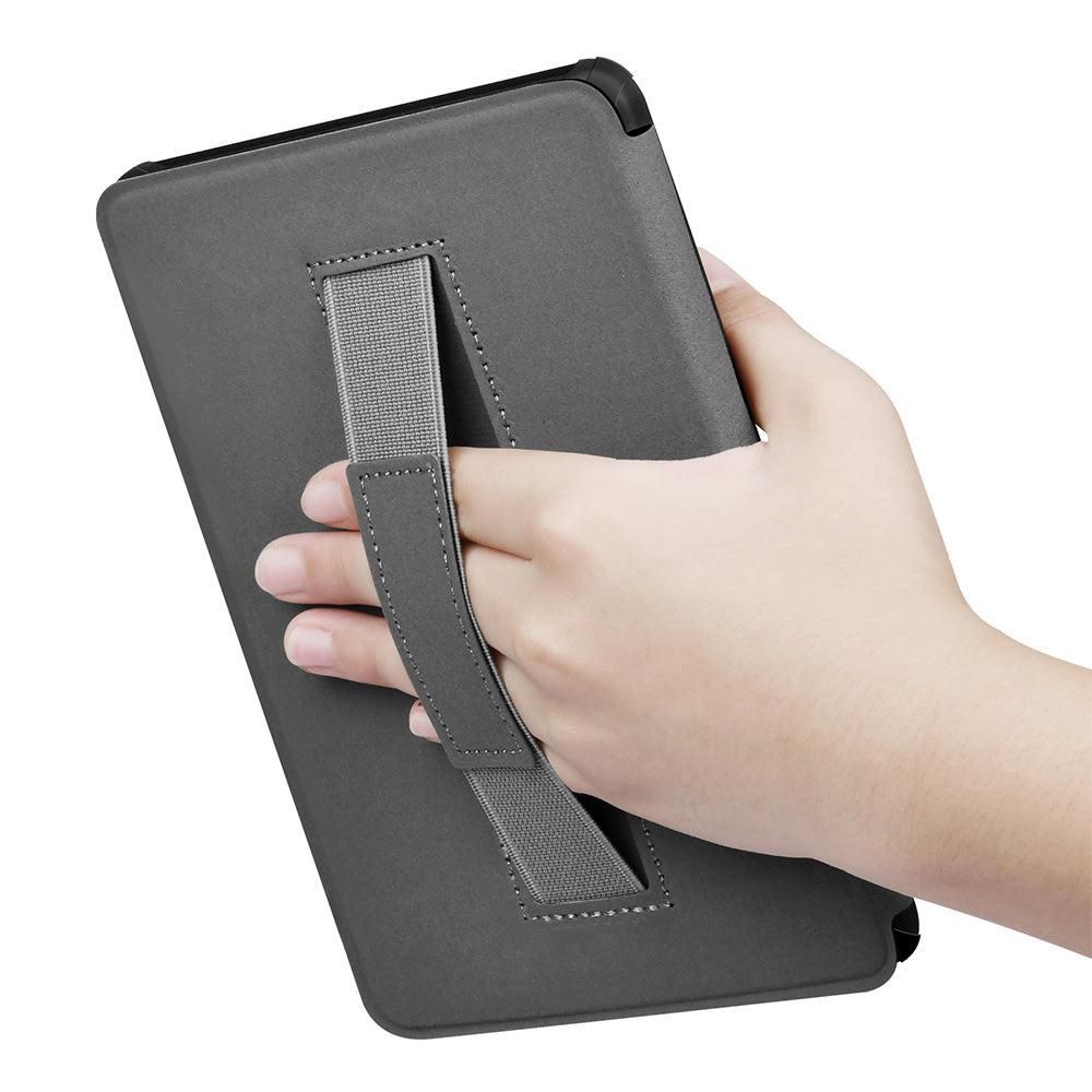 PU Leather Smart Cover Case with Auto Sleep and Wake for Kindle Paperwhite 12th 7-Inch - Grey V1263-JX-6991
