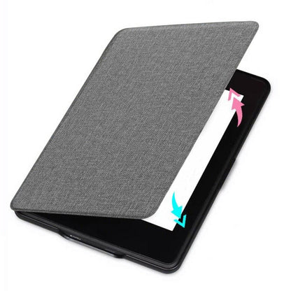 PU Leather Smart Cover Case with Auto Sleep and Wake for Kindle Paperwhite 12th 7-Inch - Grey V1263-JX-6991