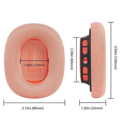 Pair of Replacement Ear Pads for Apple AirPods Max 2nd Generation Headphone Ear Cushions Orange V1263-JX-6994-2