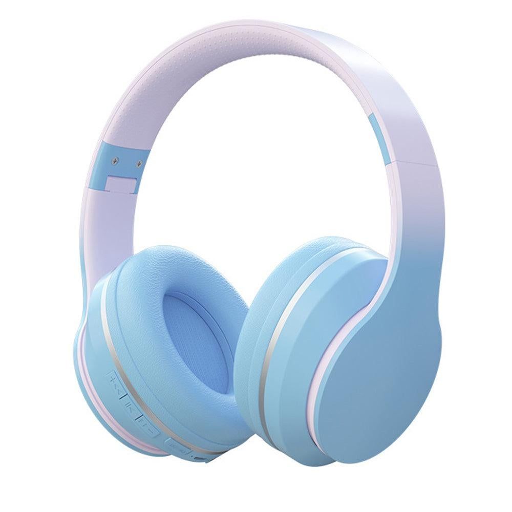 Foldable Wireless Over-Ear Headphones Bluetooth Headset with Mic Function Pink V1263-JX-6998-2