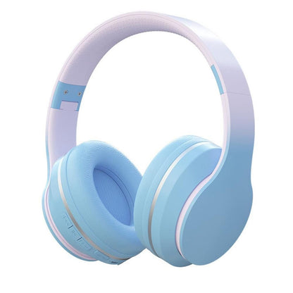 Foldable Wireless Over-Ear Headphones Bluetooth Headset with Mic Function Pink V1263-JX-6998-2