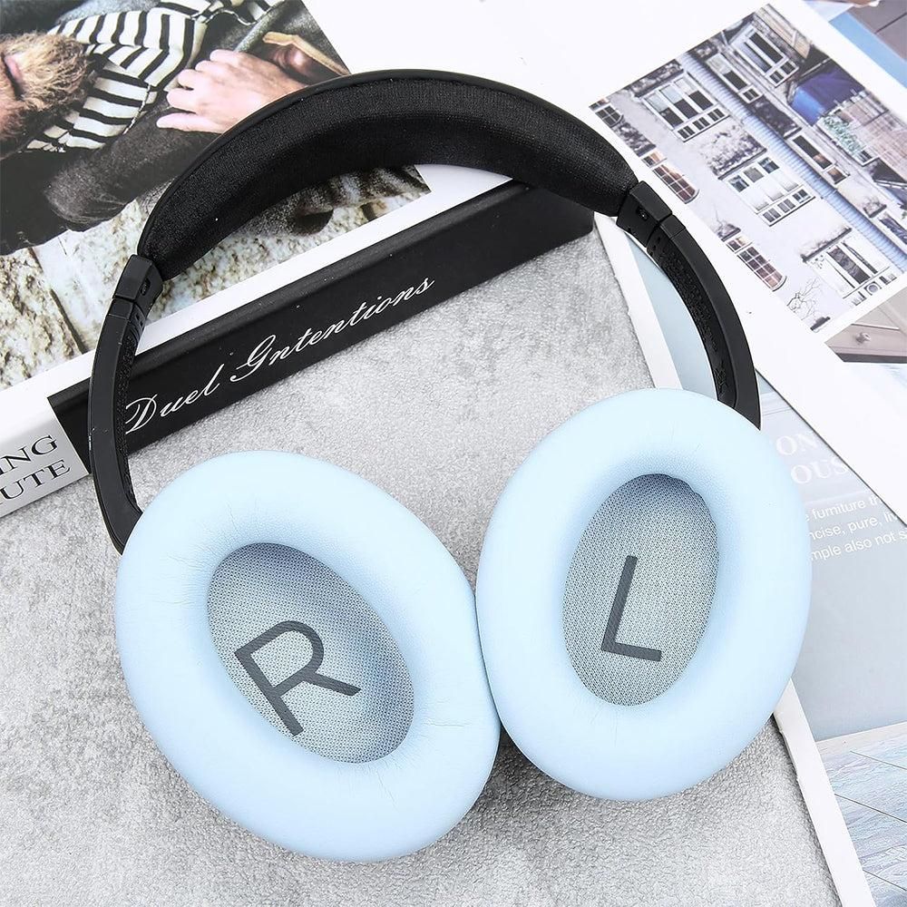 Pair of Replacement Ear Pads for Bose QC45 Headphone Ear Cushions Blue V1263-JX-7000-2
