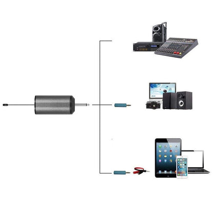 UHF Wireless Headset Microphone with Receiver Lavalier Microphone Set Style 2 V1263-JX-7001-1