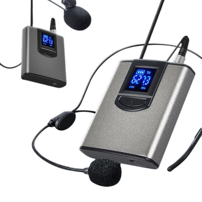 UHF Wireless Headset Microphone with Receiver Lavalier Microphone Set Style 2 V1263-JX-7001-1