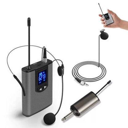 UHF Wireless Headset Microphone with Receiver Lavalier Microphone Set Style 2 V1263-JX-7001-1