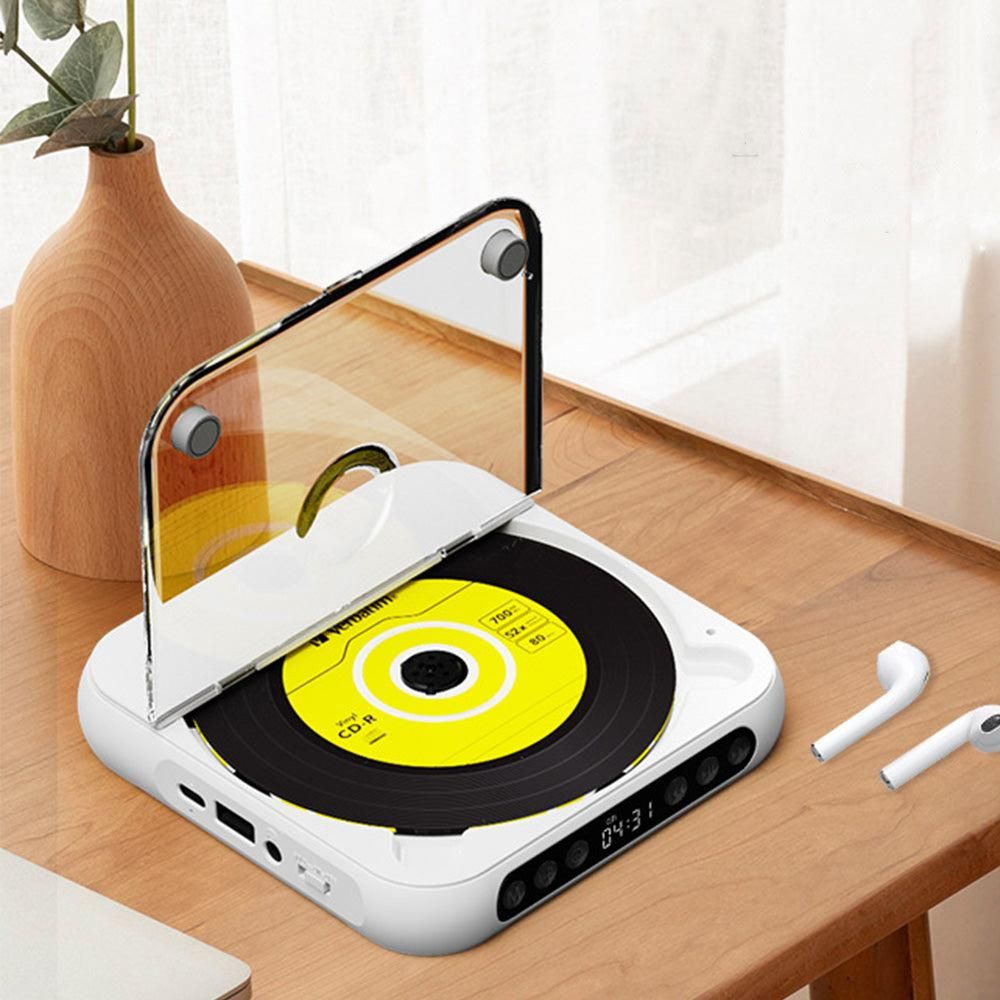 Portable Bluetooth CD Player Supports USB /Wired Playback Rechargeable Walkman White V1263-JX-7002-1