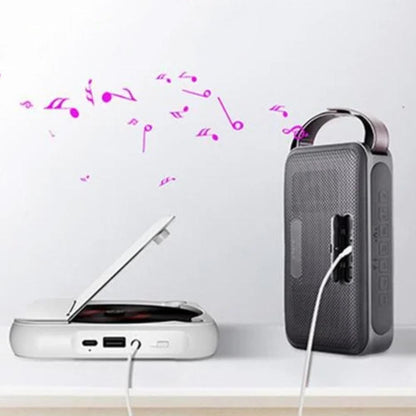 Portable Bluetooth CD Player Supports USB /Wired Playback Rechargeable Walkman White V1263-JX-7002-1