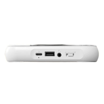 Portable Bluetooth CD Player Supports USB /Wired Playback Rechargeable Walkman White V1263-JX-7002-1
