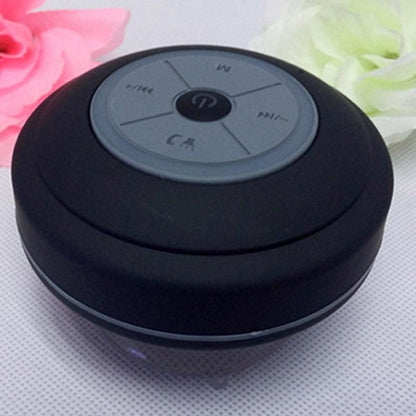 LED Bluetooth Portable Speaker with Suction Cup for Shower and Travel Black V1263-JX-7003-1