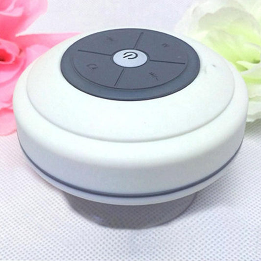 LED Bluetooth Portable Speaker with Suction Cup for Shower and Travel White V1263-JX-7003-2
