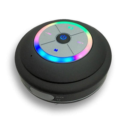 LED Bluetooth Portable Speaker with Suction Cup for Shower and Travel White V1263-JX-7003-2