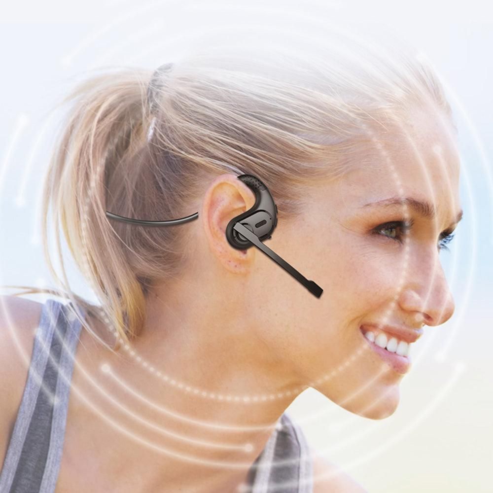 Bluetooth 5.3 Open Ear Headphones With Removable Mic Wireless Headset V1263-JX-7007