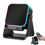 Bluetooth Speaker Phone Stand with Rotating Holder and Induction Playback Black V1263-JX-7010