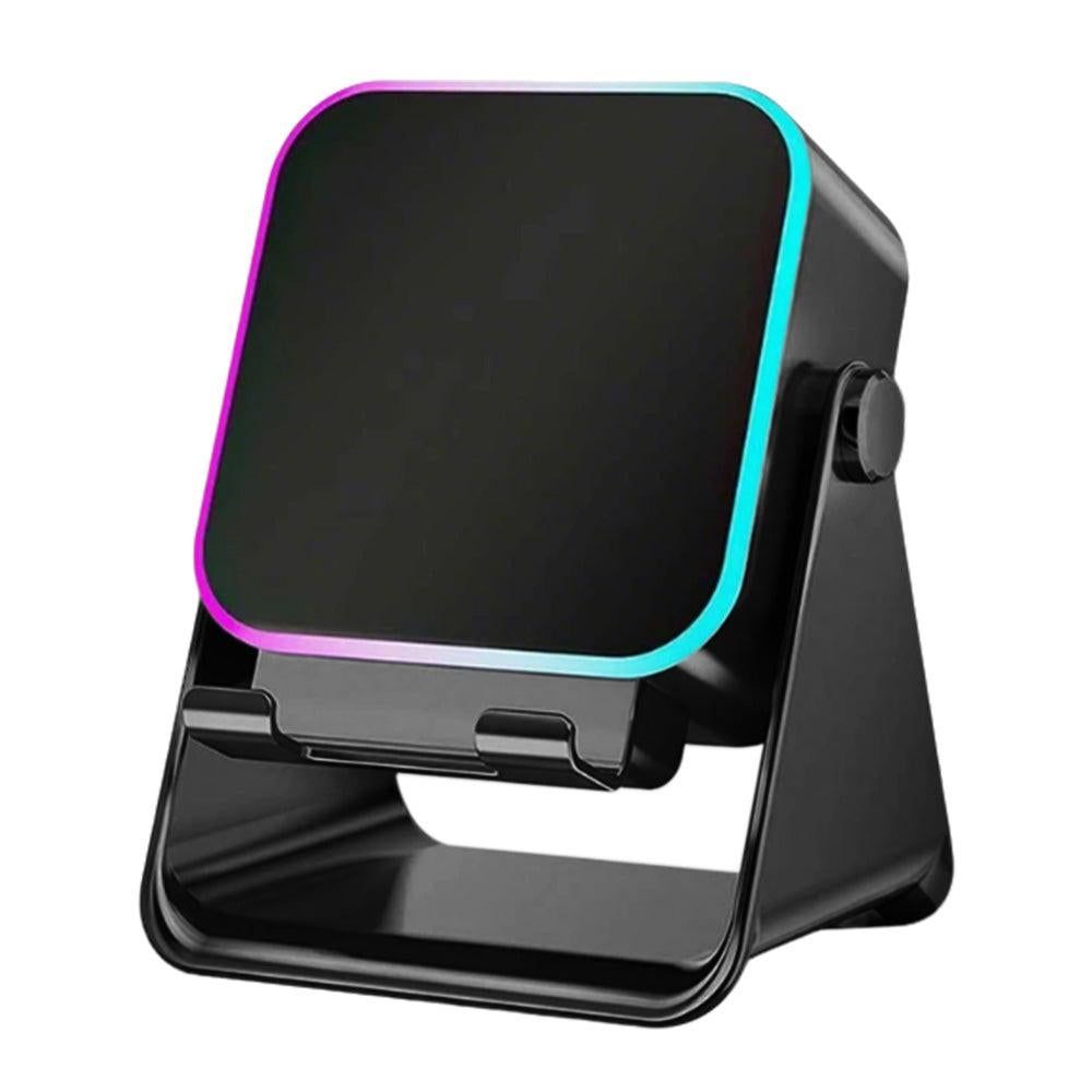 Bluetooth Speaker Phone Stand with Rotating Holder and Induction Playback Black V1263-JX-7010