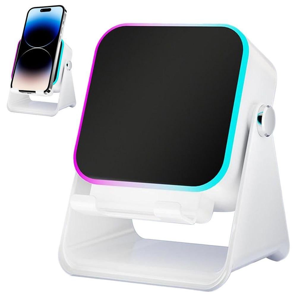 Bluetooth Speaker Phone Stand with Rotating Holder and Induction Playback Black V1263-JX-7010