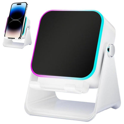 Bluetooth Speaker Phone Stand with Rotating Holder and Induction Playback Black V1263-JX-7010
