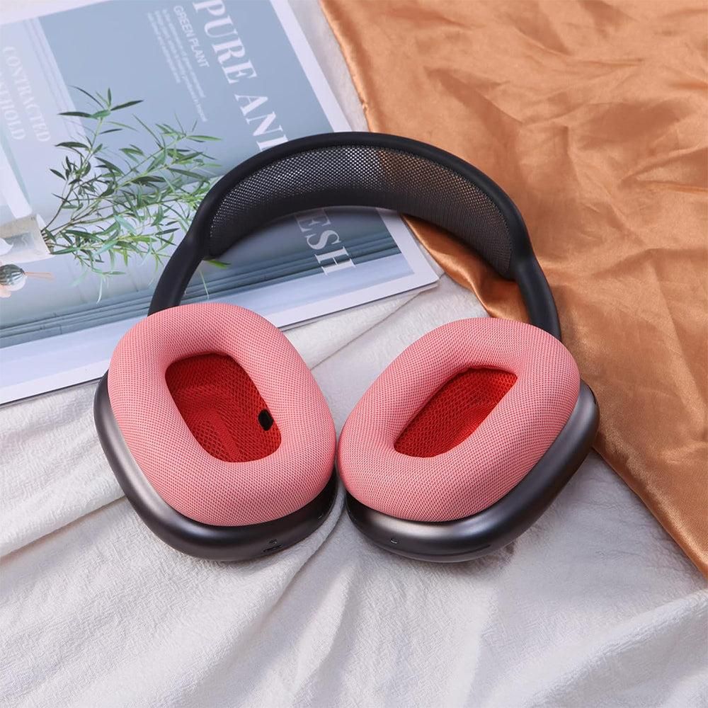 Pair of Replacement Ear Pads for AirPods Max Headphone Ear Cushions Red V1263-JX-7016-2
