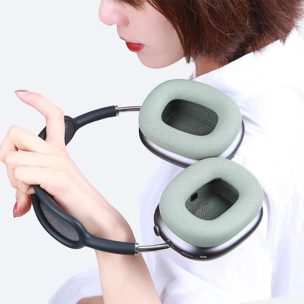 Pair of Replacement Ear Pads for AirPods Max Headphone Ear Cushions Green V1263-JX-7016-4