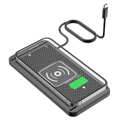 Universal Car Wireless Fast Charger Mat Non-Slip Charging Pad for Devices with Wireless Charging Function USB V1263-JX-7017-1