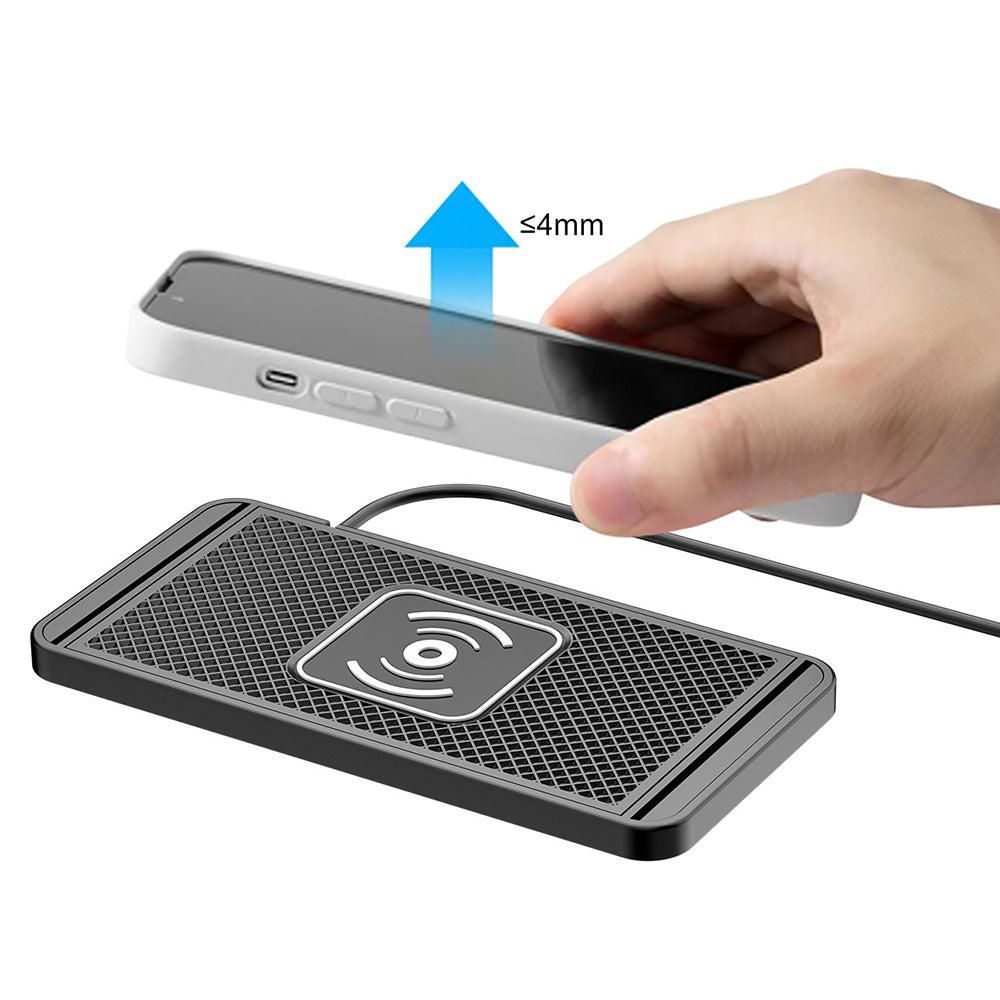 Universal Car Wireless Fast Charger Mat Non-Slip Charging Pad for Devices with Wireless Charging Function V1263-JX-7017-2