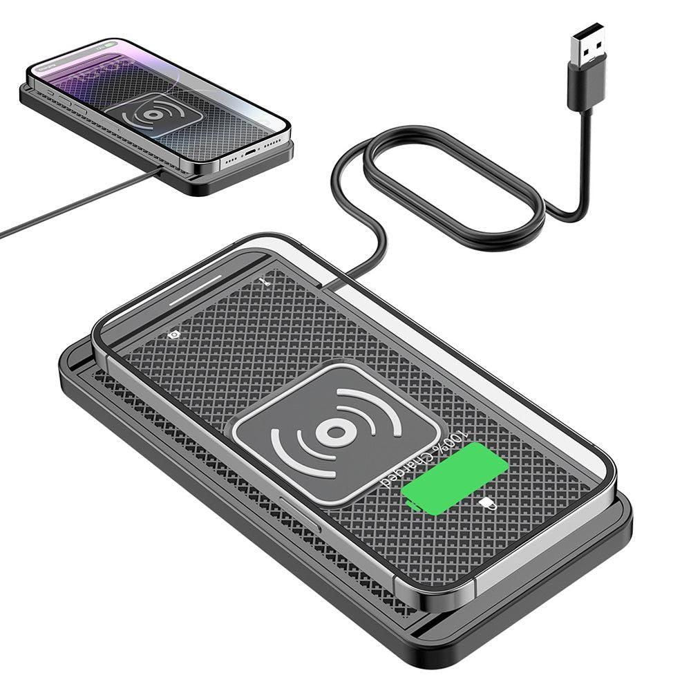 Universal Car Wireless Fast Charger Mat Non-Slip Charging Pad for Devices with Wireless Charging Function V1263-JX-7017-2