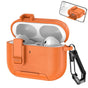 Protective Case Compatible With AirPods Pro 3 Shockproof Cover with Keychain Hook Orange V1263-JX-7018-1