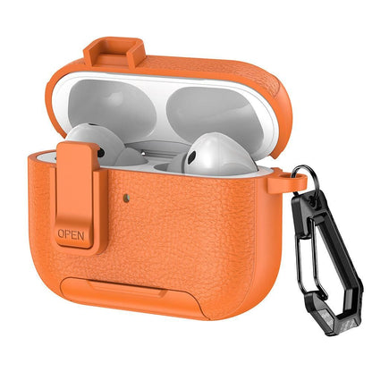 Protective Case Compatible With AirPods Pro 3 Shockproof Cover with Keychain Hook Orange V1263-JX-7018-1
