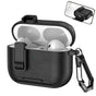 Protective Case Compatible With AirPods Pro 3 Shockproof Cover with Keychain Hook Black V1263-JX-7018-2