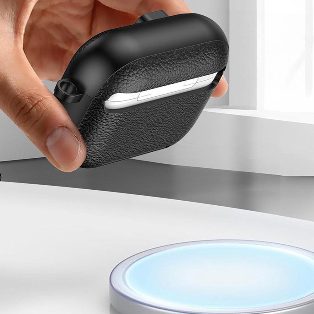 Protective Case Compatible With AirPods Pro 3 Shockproof Cover with Keychain Hook Black V1263-JX-7018-2