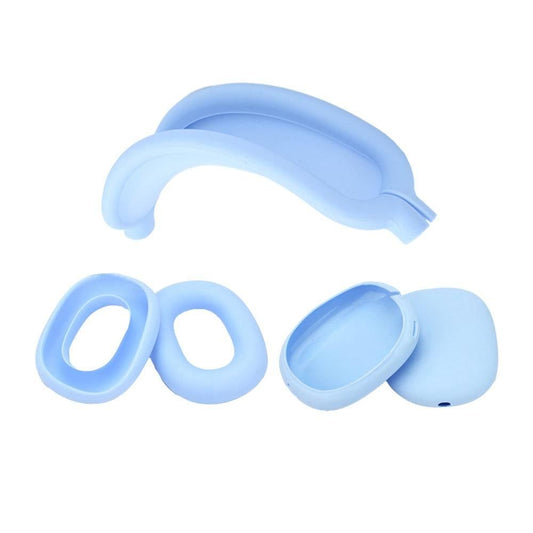 For Apple AirPods Max Headphones Protective Case Silicone Sleeves Full Set Cover Light Blue V1263-JX-7021-3