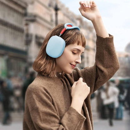 For Apple AirPods Max Headphones Protective Case Silicone Sleeves Full Set Cover Light Blue V1263-JX-7021-3