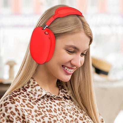For Apple AirPods Max Headphones Protective Case Silicone Sleeves Full Set Cover Red V1263-JX-7021-4