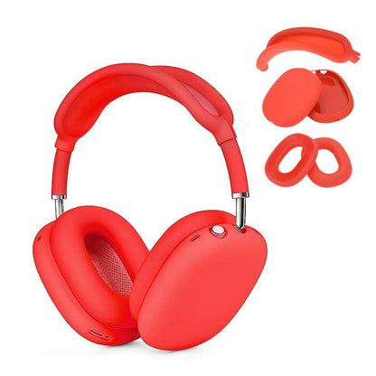 For Apple AirPods Max Headphones Protective Case Silicone Sleeves Full Set Cover Red V1263-JX-7021-4