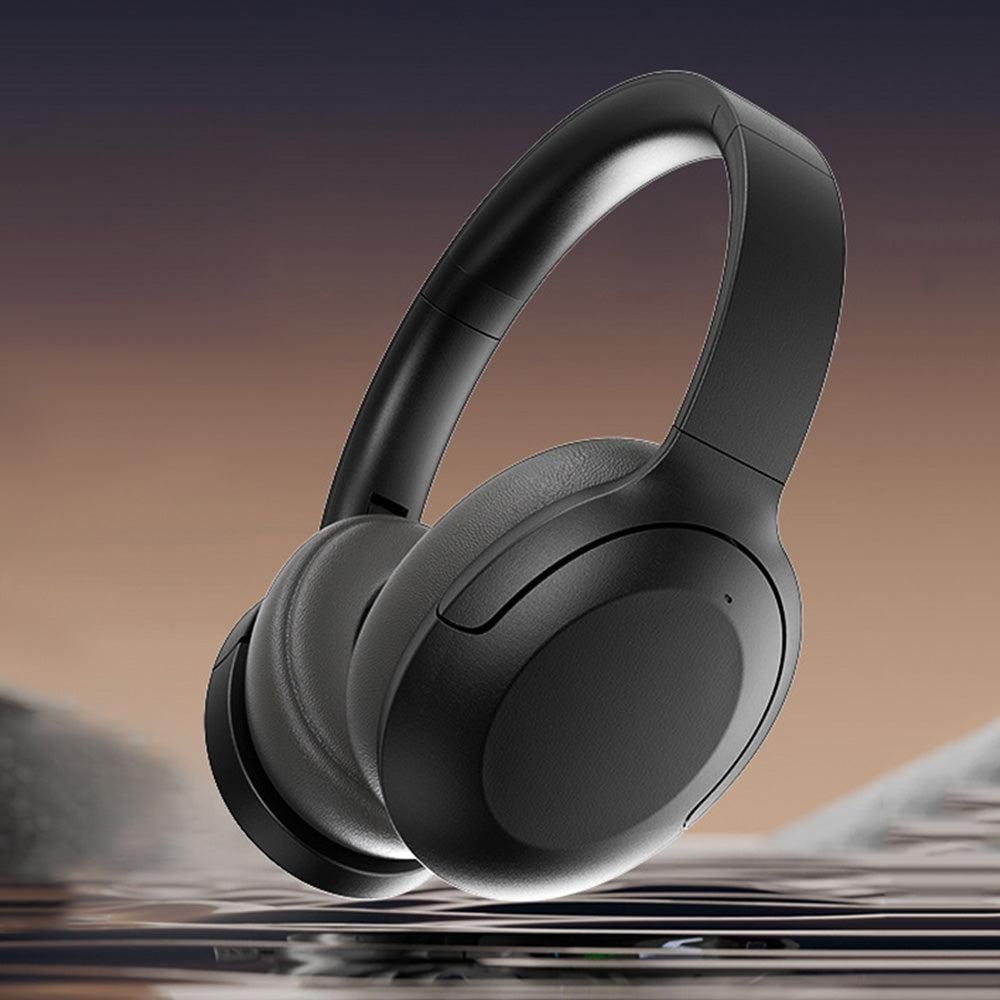 Active Noise Canceling Bluetooth Headphones Over-Ear Wireless Headset Black V1263-JX-7022-1