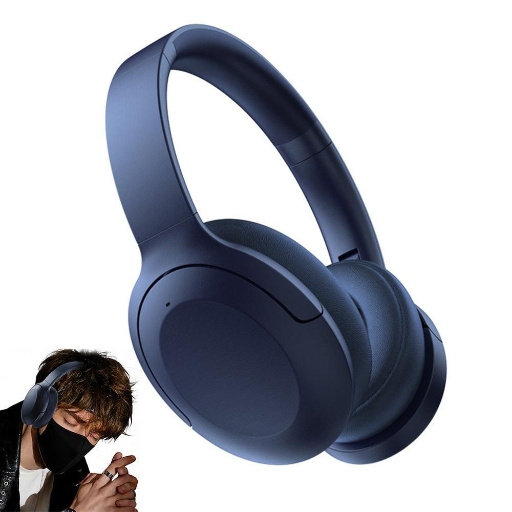 Active Noise Canceling Bluetooth Headphones Over-Ear Wireless Headset Black V1263-JX-7022-1
