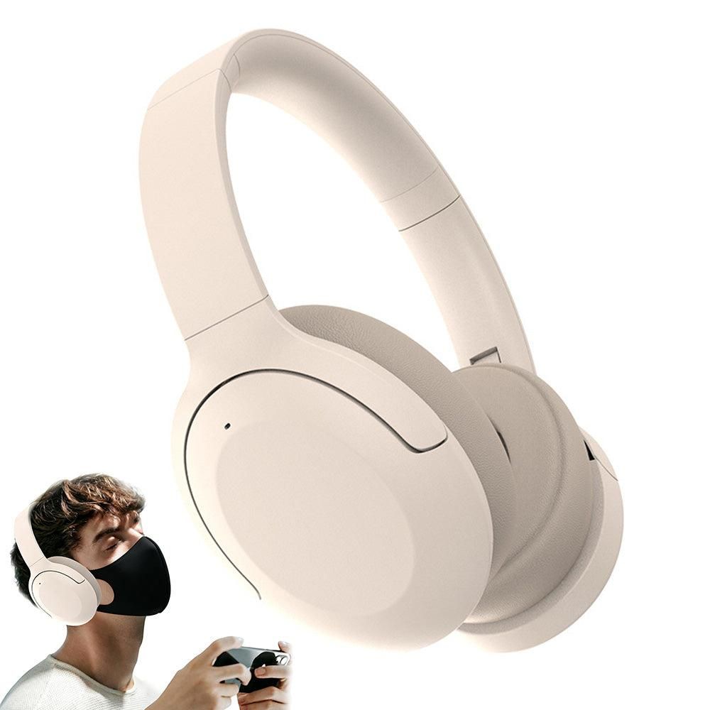 Active Noise Canceling Bluetooth Headphones Over-Ear Wireless Headset Black V1263-JX-7022-1