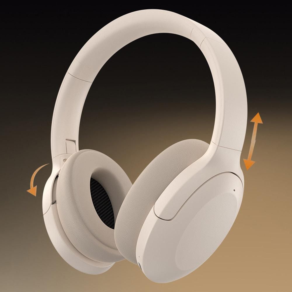 Active Noise Canceling Bluetooth Headphones Over-Ear Wireless Headset Khaki V1263-JX-7022-2