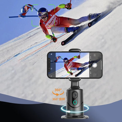 AI Smart Tracking Phone Gimbal 360-Degree Rotating Gesture Control Bluetooth Remote Face and Body Tracking V1263-JX-7023