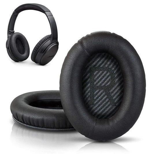 Pair of Replacement Ear Pads Cushions for Bose QC35 QC35ll Over-Ear Headphones - Black V1263-JX-7024-1