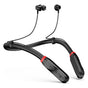 100 Hour Neckband Bluetooth Headphones Noise Cancelling English Version Black V1263-JX-7027