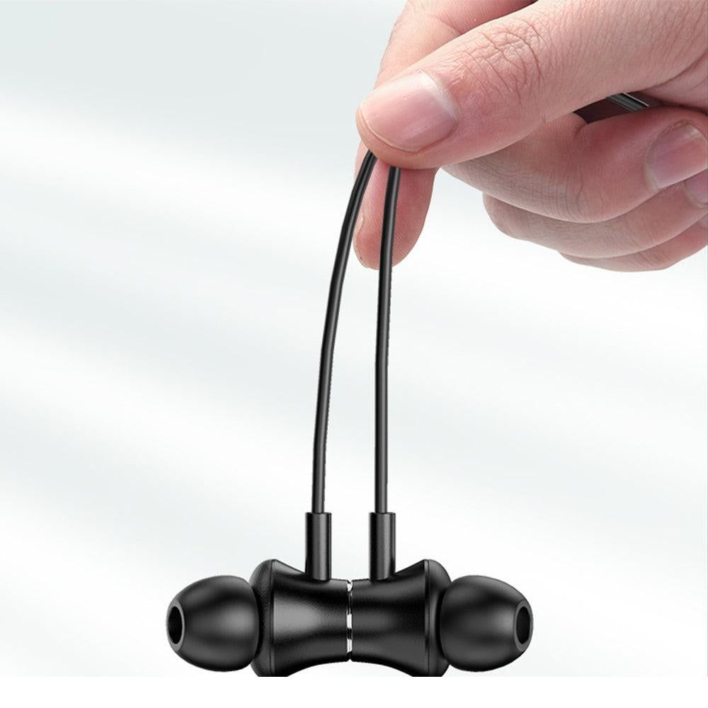 100 Hour Neckband Bluetooth Headphones Noise Cancelling English Version Black V1263-JX-7027