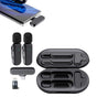 2-in-1 Wireless Lavalier Microphone Rechargeable Plug-Play Clip on Lapel Mic for Live Streaming Recording Vlog V1263-JX-7035