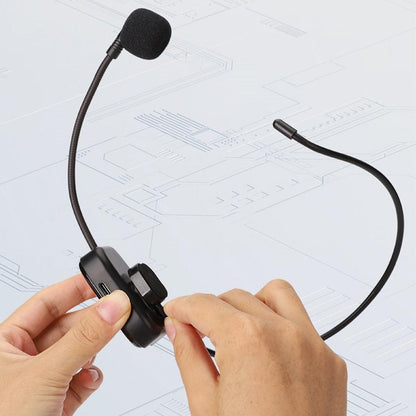 6.5mm Jack Wireless Microphone 2 In 1 Voice Amplifier Speaker Headset V1263-JX-7037