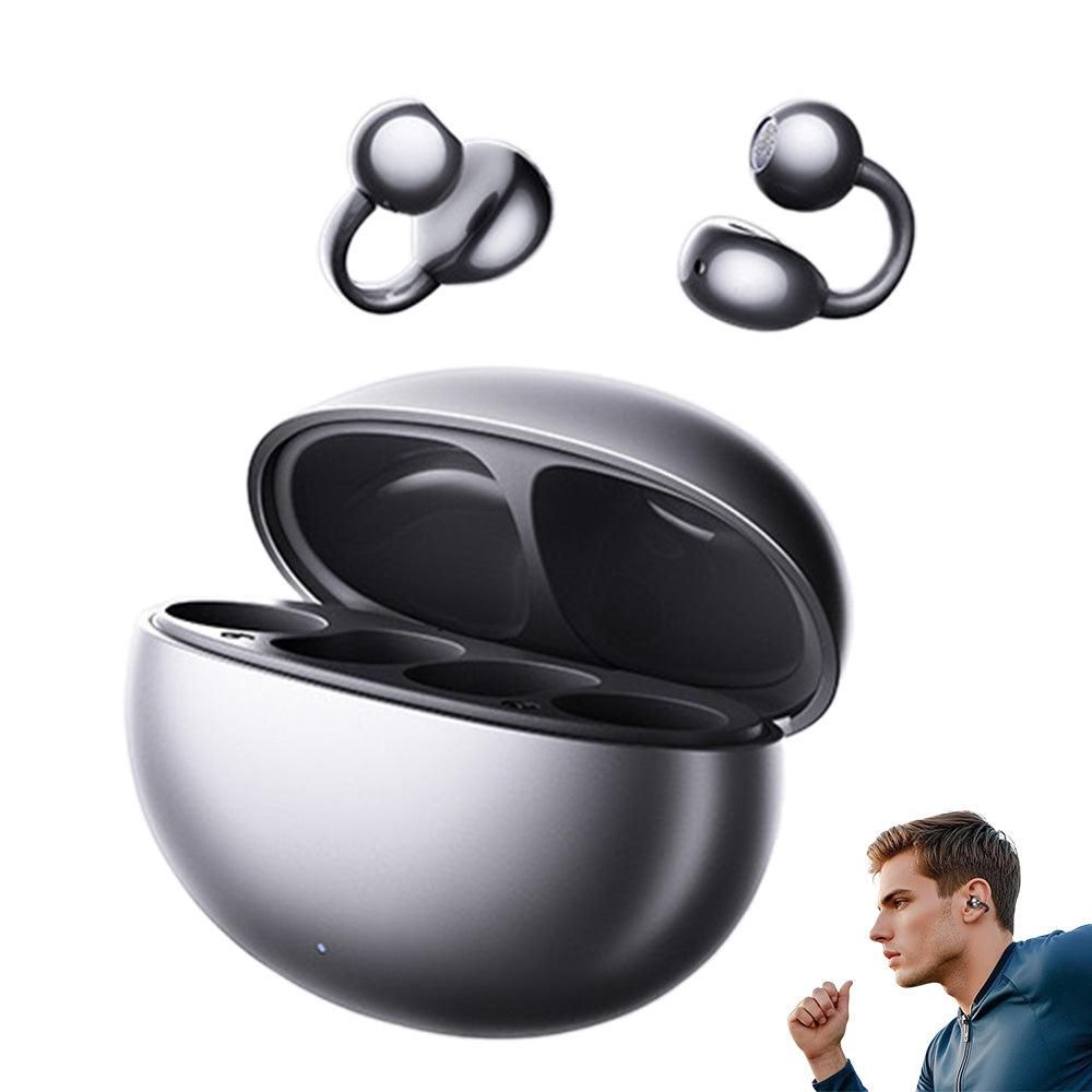 Bluetooth Clip-on Earbuds Wireless Open Ear Earbuds for Sports Workout Black V1263-JX-7038-1